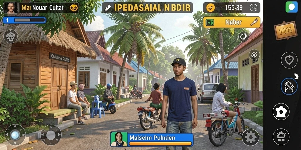 Karakter yang dapat ditingkatkan sesuai gaya bermain.